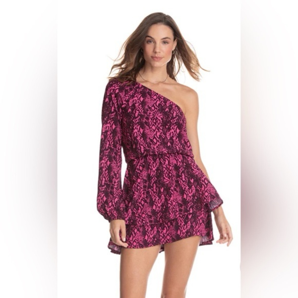 NWT - Maaji Pink Quartz Loveliness One Shoulder Dress Size: M